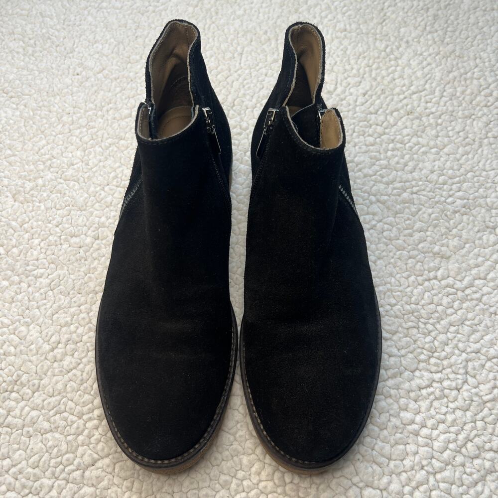 Italeau Black Suede Ankle Boots 38.5 (US 8)